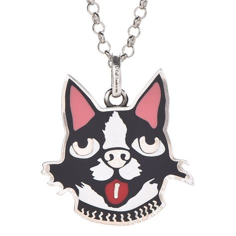 gucci bosco and orso necklace|Gucci Enamel Bosco Dog Necklace in Silver – Gavriel.us.